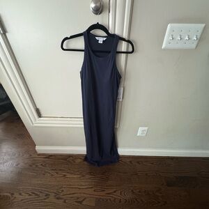Elegant Navy Blue Sleeveless Dress